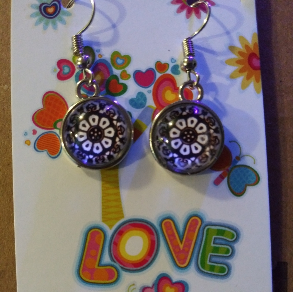 Handmade cabochon earrings